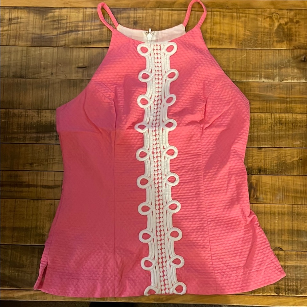Lilly Pulitzer Sleeveless Top with White Accents